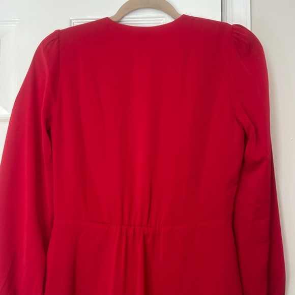 UNtuckit for Her Women's Red Satin V Neck Dress Malorie size XS Extra Small - Picture 5 of 10
